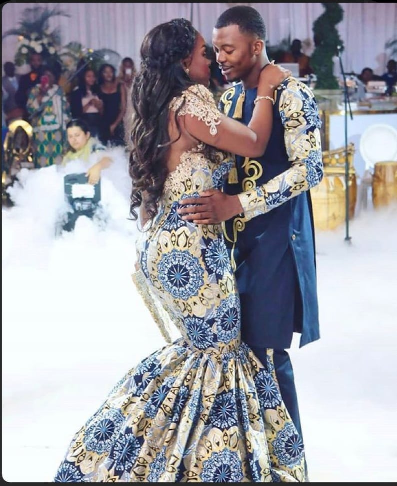 Tenue de mariage africain Ankara couple correspondant ensemble vetements africains 4 couples anniversaire de couple africain sur Ankara couple tenue africaine Etsy Canada