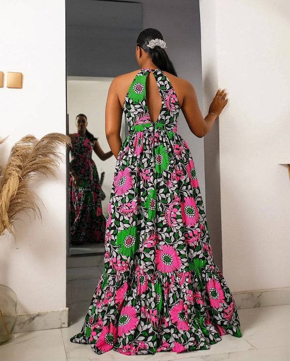 Backless ankara dress hotsell