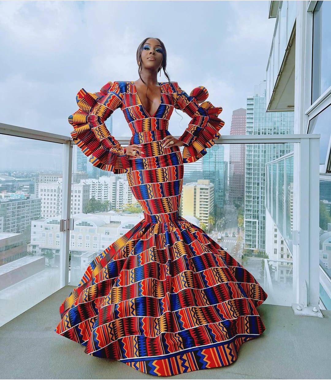 African Prom Dress Ankara Mermaid Dress African Couture Gown