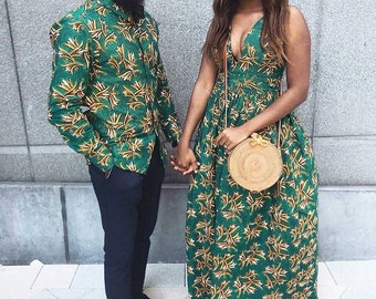 Ankara couple matching set Ankara dress African wax print African couple outfit African wedding set African matching set 4 couples