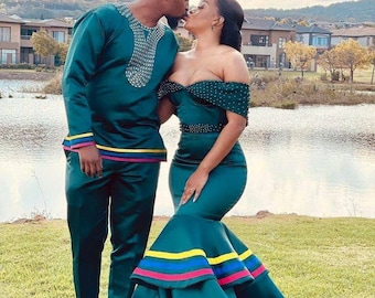 African Couple matching set Ankara matching set for couples African Wedding Anniversary Outfit 4 Couples African print couple Ankara couples