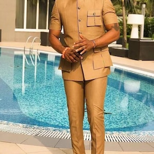 Men tailored suit African men suit set, African Dashiki suit, African men&#39;s clothing, Bespoke men&#39;s dashiki, African wedding suit and pants