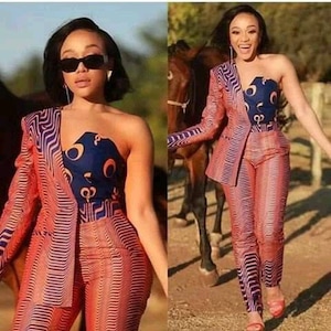 Ankara jumpsuit African print romper Ankara clothing for women African print jumpsuit African attire African wax jumpsuit African wax print image 1