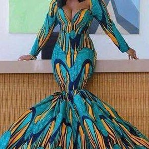 African print dress Ankara dress African prom dress Ankara mermaid dress African women outfit Ankara prom dress African fashion Ankara cloth