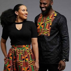 African Couple piece African couple matching outfit Ankara matching set for couples African wedding anniversary outfit 4 couples