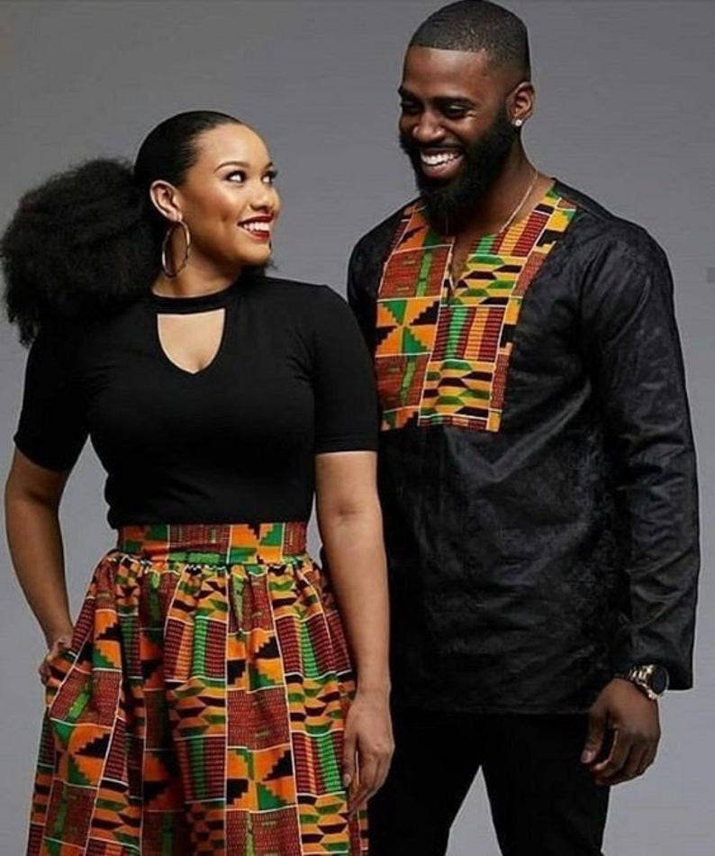African Couple piece African couple matching outfit Ankara matching set for couples African wedding anniversary outfit 4 couples