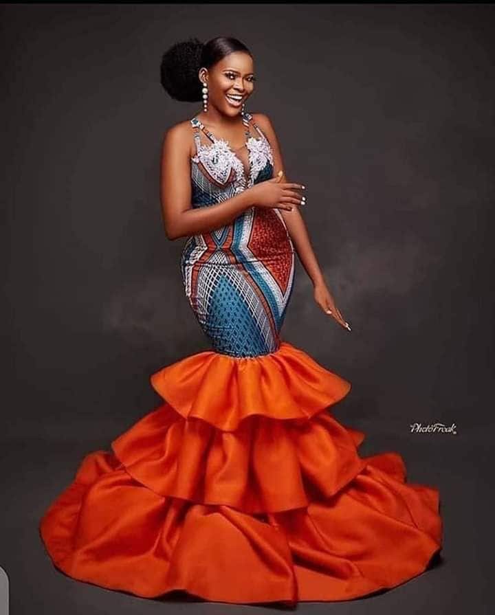 African Ankara Mermaid Dress
