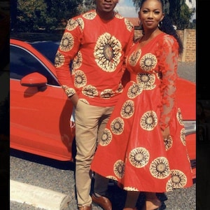 Couple Ankara set African print couple Ankara couple matching set African couple wedding set Couple Anniversary outfit Couple matching set