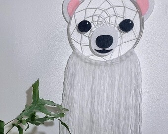 Eisbär Traumfänger: Handgemachte Winter Dekoration fürs Kinderzimmer