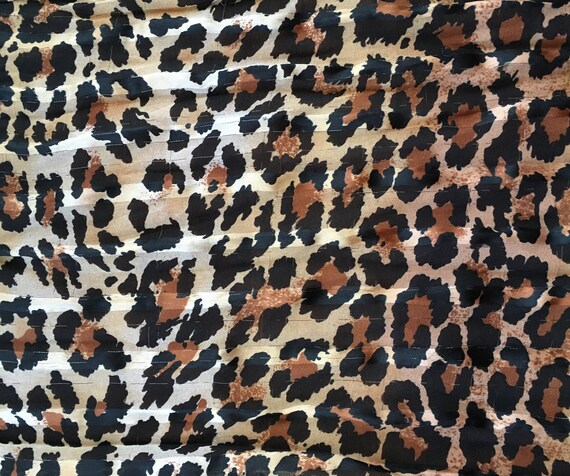 Silk Leopard Print Scarf - image 3