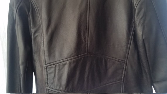 Black Lambskin Leather Cocktail Jacket - image 4