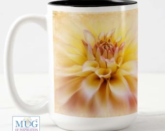 Tasse biblique, Psaume 27:1 ; Le Seigneur est ma lumière et mon salut ;  cadeaux chrétiens ; cadeaux pour femmes, cadeaux pour amateurs de fleurs, verset biblique
