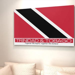 Trinidad & Tobago 20x10 Flag with Motto | Digital Download | Caribbean Art | Istant Download