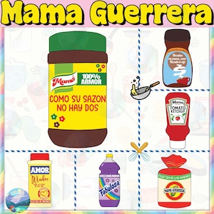 6+ Mama Guerrera Como tu sazón no ay dos Fabulosa PNG Bundle, Retro Mama File Digital, Mom Life Wrap, Gift For Mom Png, Digital Download