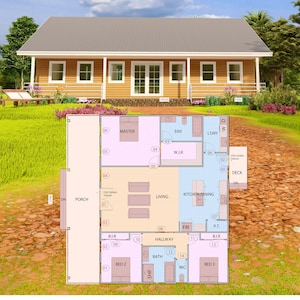 HOUSE PLAN 201023/single story house/ 3 bedrooms/ 2 bathrooms/ pdf floor plan/ instant download/ CUSTOM plans/ service