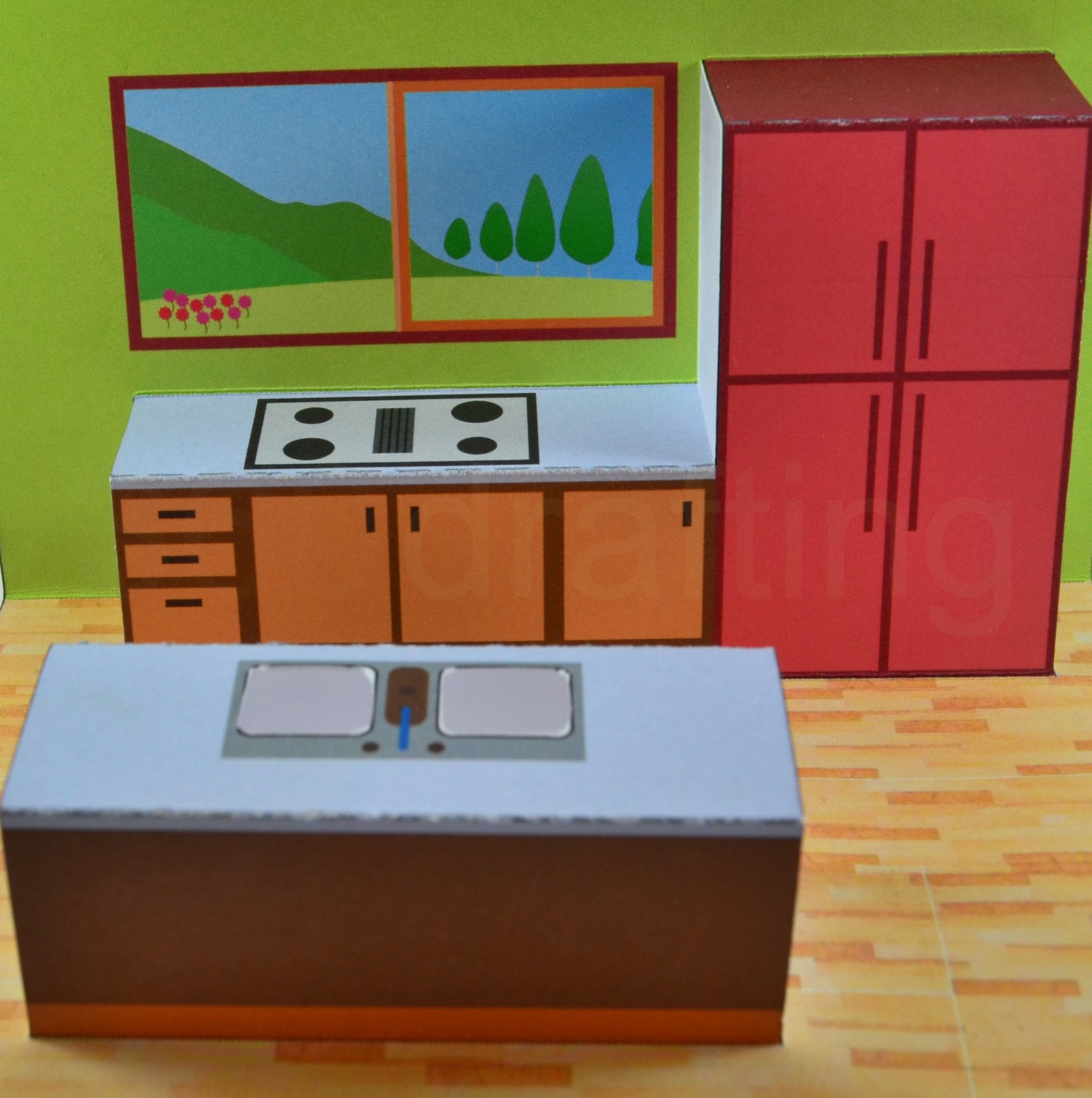 TEMPLATE Dollhouse 20703/ Printable / Furniture House / 3D - Etsy