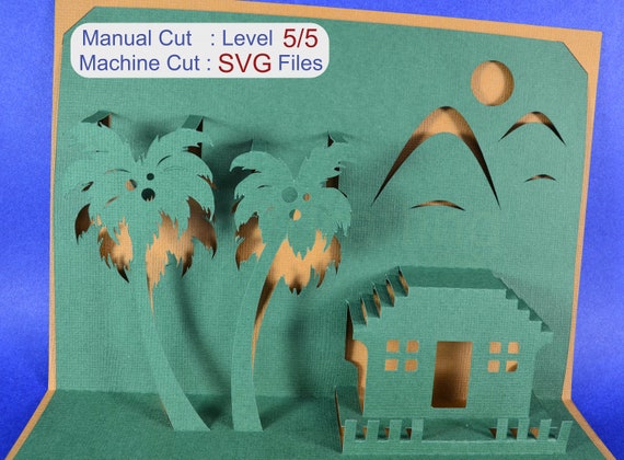 Download Template Pop Up Card 70203 Svg Cricut Template 3d Pop Up Etsy