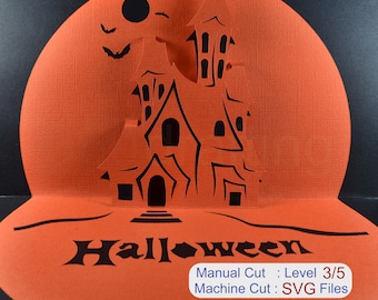 MODELO de cartões pop-up de HALLOWEEN 70108 / SVG / modelo Cricut / cartão pop-up 3D / cartão de Halloween / presente de Halloween