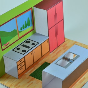 TEMPLATE Dollhouse 20703/ Printable / Furniture House / 3D House / Doll ...
