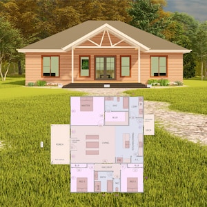 HOUSE PLAN 201020/single story house/ 3 bedrooms/ 2 bathrooms/ pdf floor plan/ instant download/ CUSTOM plans/ service