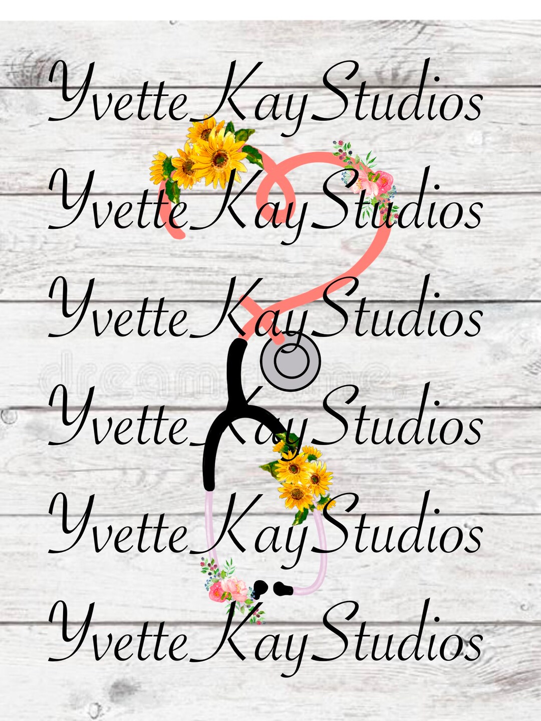 Stethoscope With Flowers Digital File Png File - Etsy