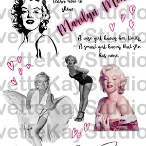 Marilyn Monroe PNG JPG Digital Download File