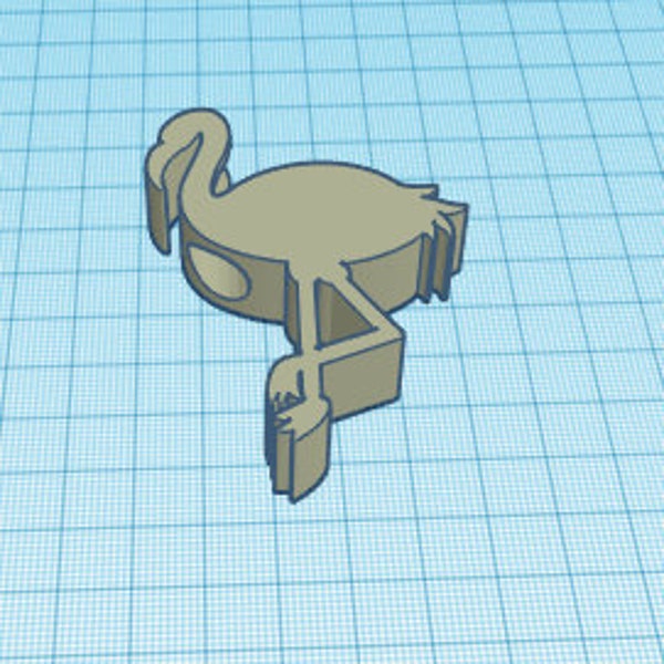 STL FILE for 3D Printing: Flamingo Straw Topper. FILE only no product