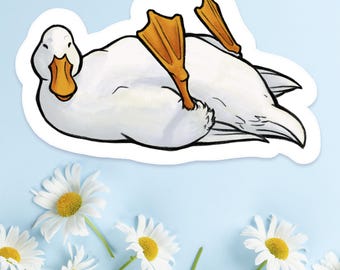 cute duck waterproof vinyl sticker