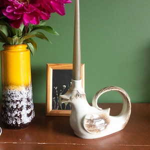 VASE OISEAU VINTAGE, poterie allemande vintage, vase Gerz, bougeoir
