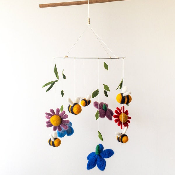 Flower Baby Mobile Etsy