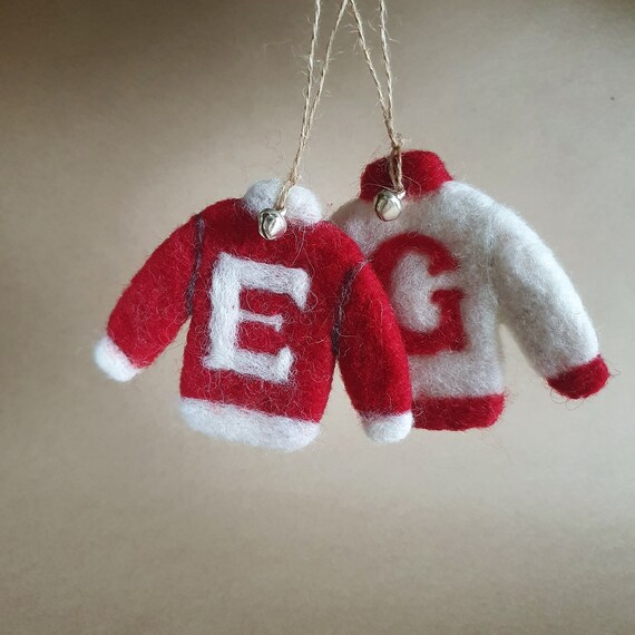 Personalized Christmas Ornament, Tree decoration, Christmas Sweater, Custom gift, Wool Sweater, Stocking stuffer
