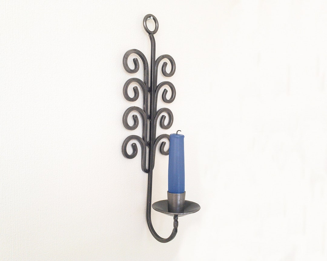 VINTAGE CANDLE HOLDER Metal Wall Hanging Swedish Candle Etsy