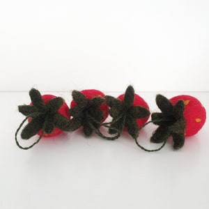 Handmade Wool Strawberry Ornaments Festive Fruit Decor for Christmas Easter & More image 4