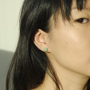 Artisanal Ceramic Stud Earrings: Timeless Statements for Every Occasion Green