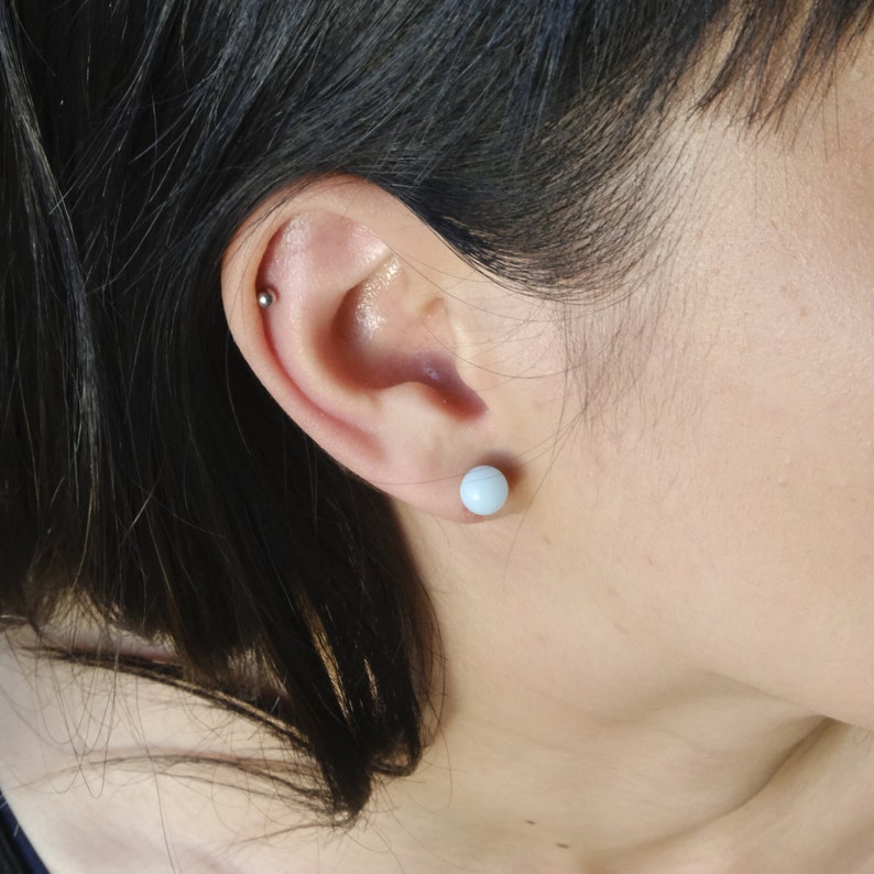 Artisanal Ceramic Stud Earrings: Timeless Statements for Every Occasion White