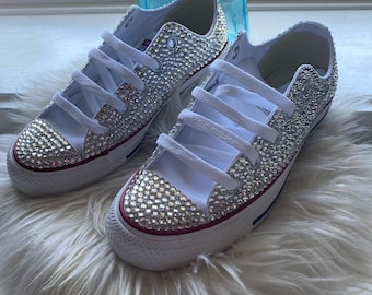 Rhinestone Converse Sneakers Clear