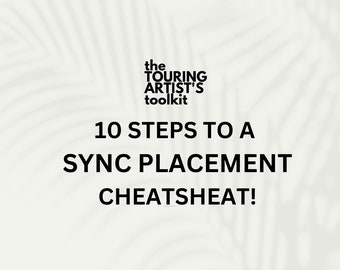 Sync Licencing Licensing Music for TV and Film Musicians Artists Sync Placement TipSheet Journal Roadmap Playbook Guide Music Publishing