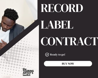 Record Label Contract Recording Music Business Templates Example Music Industry Download Template Songwriter Guitarist Musician Singer