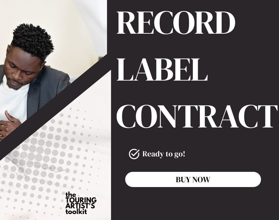 Record Label Contract Recording Music Business Templates Example Music Industry Download Template Songwriter Guitarist Musician Singer