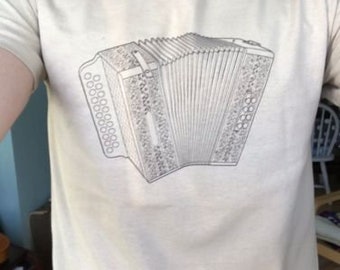 Melodeon / Accordion T Shirt - Morris Dancing/ Squeezebox / Folk T-Shirt / Music Tee / Acoustic Music T Shirt