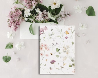 Printable Wedding Vellum Overlay Floral Vellum 5x7" Invitation Vellum Translucent Overlay Floral Vellum for Invite Floral Vellum DOWNLOAD