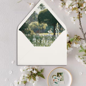 Natur Umschlag Liner Vorlage Digitale, druckbare Umschlag Liner für Hochzeitseinladung, rustikale Hochzeit Sofortiger Download, Land Wiese