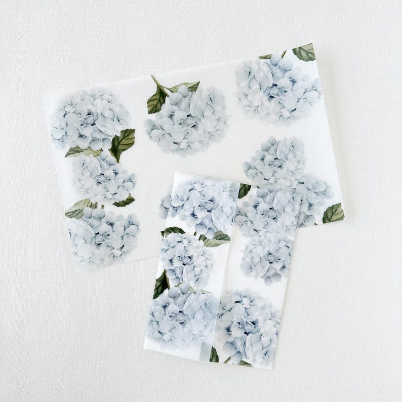 Hydrangea Patterned Jacket Hydrangea Vellum Jacket for Wedding Invitation | Vellum Wrap 5x7 ...