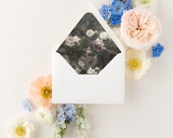Blush Pink Floral Envelope Liner Template Instant Download, Printable Envelope Liner for Wedding Envelope, Elegant Wedding Template Digital
