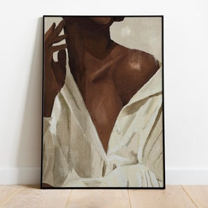 Black Woman Art | African American Art | Black girl art | Black woman portrait | Wall Art Print | Wall Decor |  Feminine Power |  Black Art.