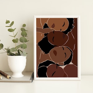 Black Woman Art, African Art Print, INSTANT DOWNLOAD, Black Girl Art Print, Woman Wall Art, Fashion Wall Art, Boho Decor, Earth Tones. image 5