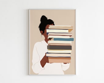 Black Woman Art, Melanin art, Black Art, Printable Art, Boho Wall Art,  Fashion print, Black Girl Art Print, Black Woman Art.