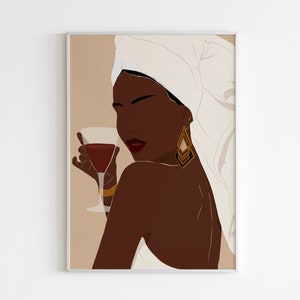 Art noir, Art de la femme de mode, Art des femmes noires, Art mural de la femme africaine, Art afro-américain, Art moderne, Affiche femme, Art mural de la femme Boho.