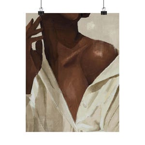 Black Woman Art | African American art | Black girl art | Black woman portrait | Wall Art Print | Oil Paint Style | Poster Print | Art Print