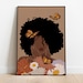 Black Woman Art, INSTANT DOWNLOAD, Flower Woman Art, Printable Art, Boho Wall Art, Fashion print, Black Girl Art Print, Black Woman Art.